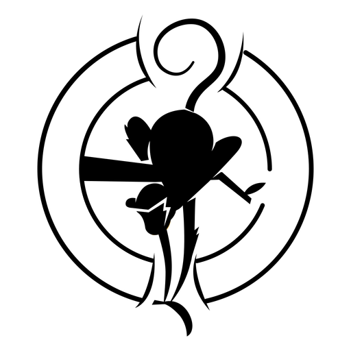 Logotipo de mono circular Diseño PNG