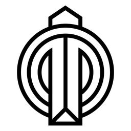 Logotipo abstracto monocromo de círculo Diseño PNG