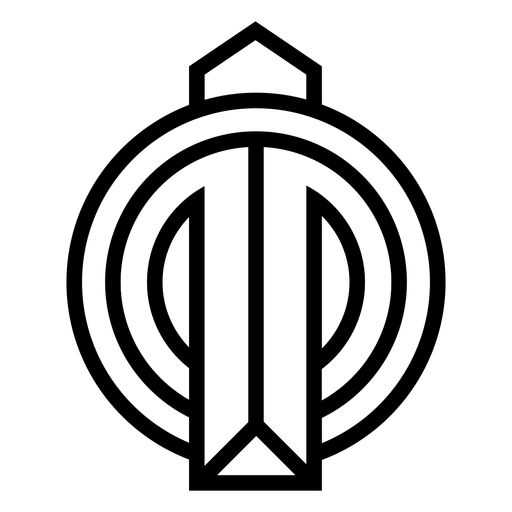 Logotipo abstracto monocromo de c?rculo Diseño PNG