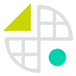 Circled grid shapes logo PNG Design