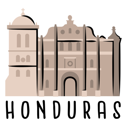 Ilustração da catedral de Comayagua Desenho PNG
