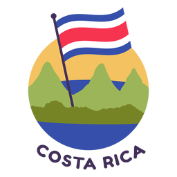 Costa rica flag flat PNG Design