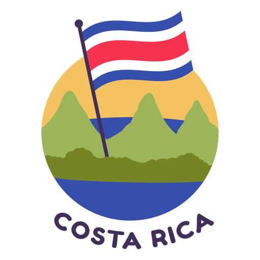 Costa Rica Flagge flach PNG-Design
