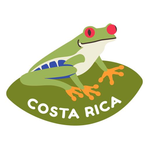 Costa Rica Frosch flach PNG-Design