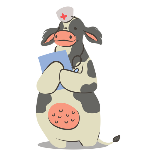 Cow nurse character PNG Design