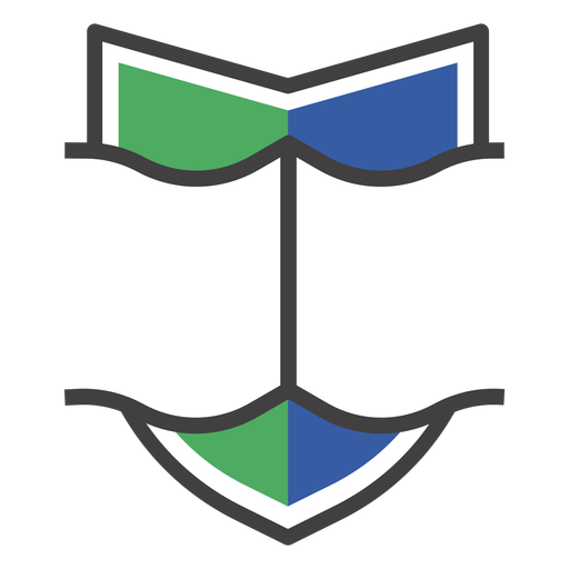 Logotipo do livro aberto Crest Desenho PNG