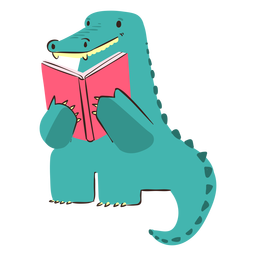 Personagem de leitura de crocodilo Transparent PNG