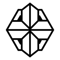 Logotipo monocromático abstrato cruzado Desenho PNG