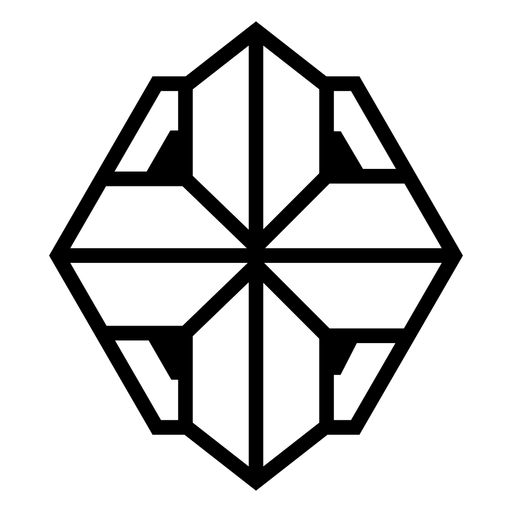 Kreuz abstraktes monochromes Logo PNG-Design