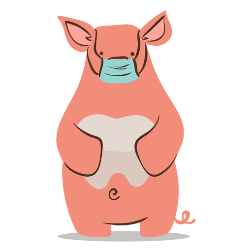 Dentist pig tooth character PNG Design