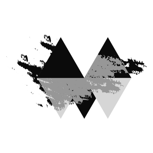 Diamant-Dreieck-Grunge-Logo PNG-Design