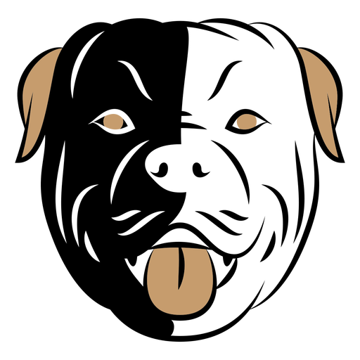 Hundekopf duotone PNG-Design