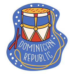 Dominican republic tambora doodle PNG Design