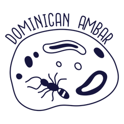 Doodle monocromático ambar dominicano Desenho PNG