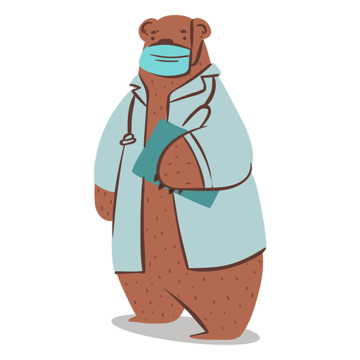 Personagem do Dr. urso Desenho PNG