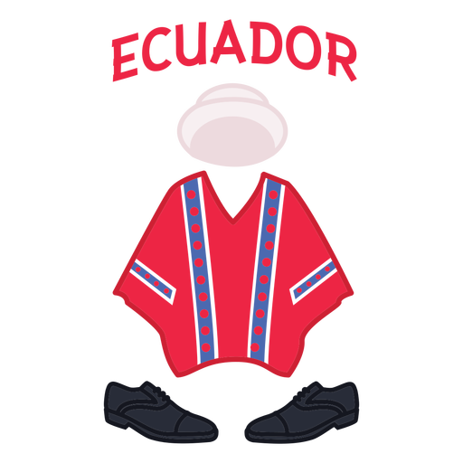Ecuador Kleidung flach PNG-Design