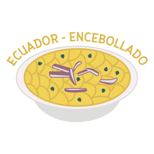 Encebollado ecuador flat Diseño PNG