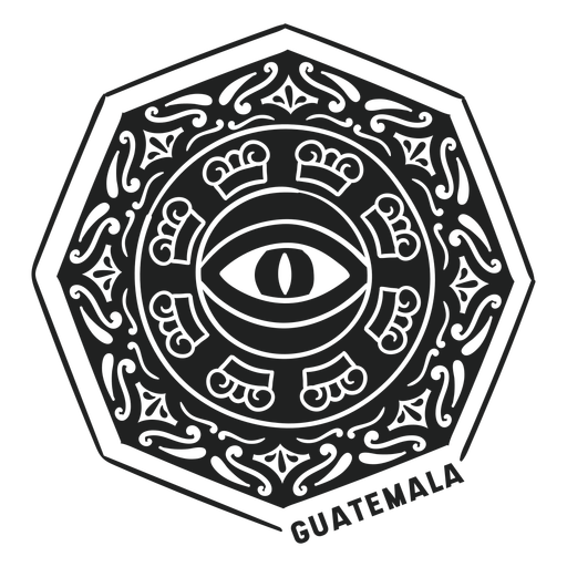 Auge Mandala Hektagon Guatemala ausgeschnitten PNG-Design