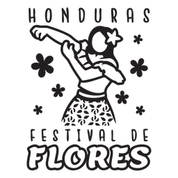 Festival flores trazo Diseño PNG