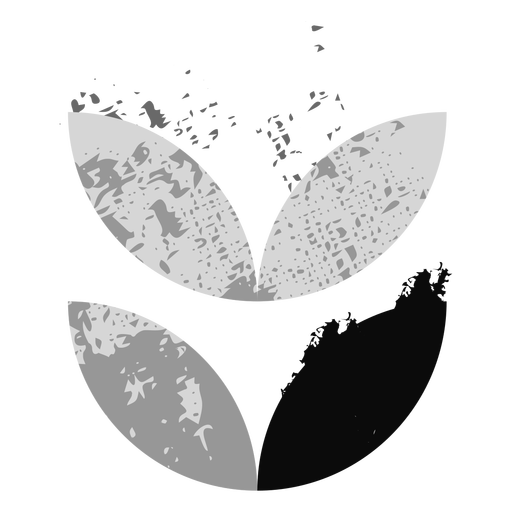 Grunge Blatt Logo PNG-Design