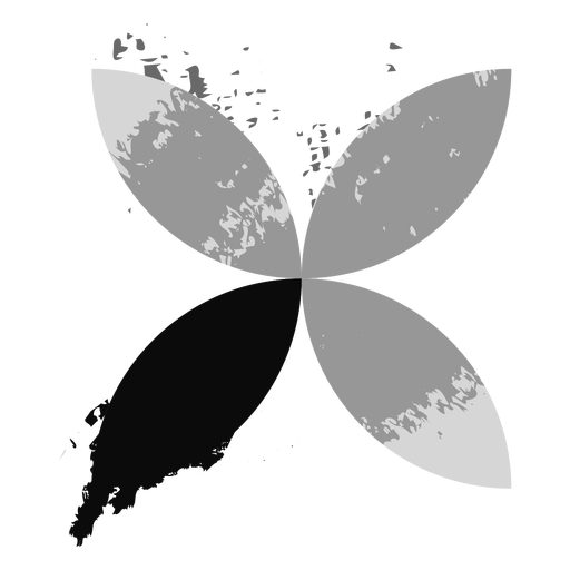 Grunge hinterlässt ein Logo PNG-Design