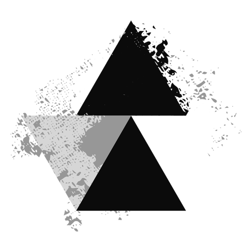 Grunge triangle logo PNG Design