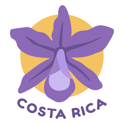 Guaria Morada Costa Rica Blume flach PNG-Design