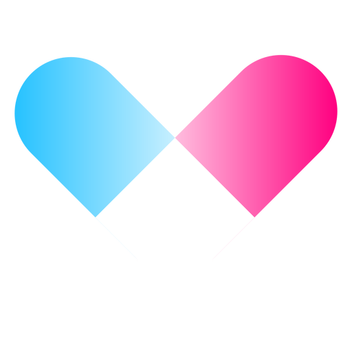 Logotipo do gradiente de coração Desenho PNG