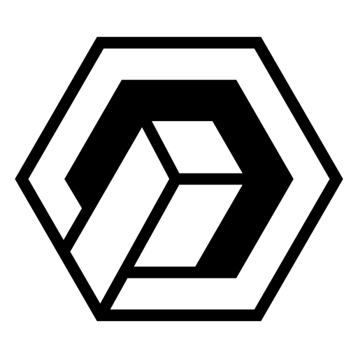 Hexagon abstract logo PNG Design