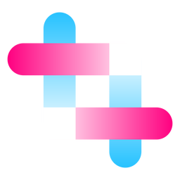 Intertwined lines gradient logo PNG Design