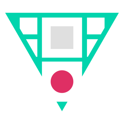 Logotipo em forma de triângulo invertido Desenho PNG