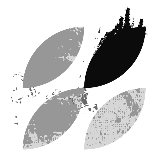 Blatt-Grunge-Logo PNG-Design