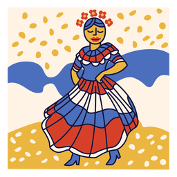 Merengue Dominikanische Republik Gekritzel PNG-Design