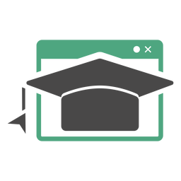 Logotipo de graduación en línea Diseño PNG
