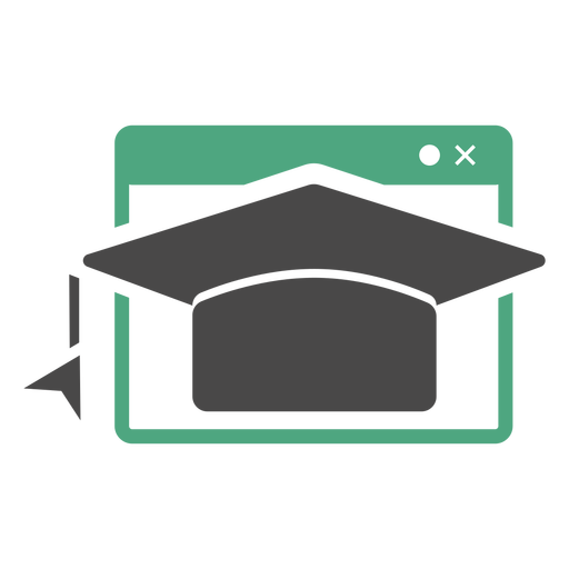 Online graduation logo PNG Design