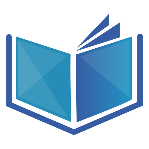 Geometrisches Logo des offenen Buches PNG-Design