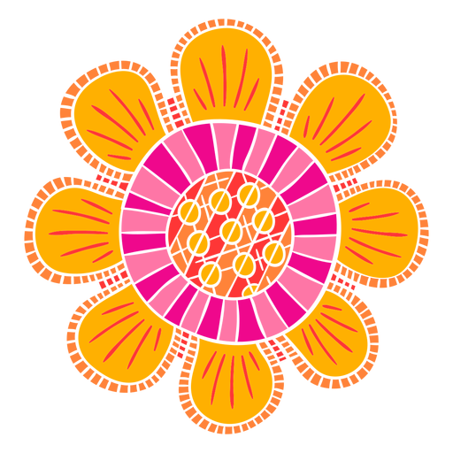 Verzierte Blütenformen ausgeschnitten PNG-Design