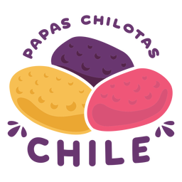 Papas chilotas chile flat Diseño PNG
