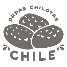 Papas chilotas chile monocromo Diseño PNG
