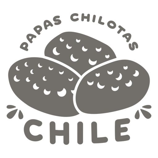 Papas chilotas chile monochrome PNG Design
