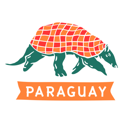 Armadillo de Paraguay cortado Diseño PNG