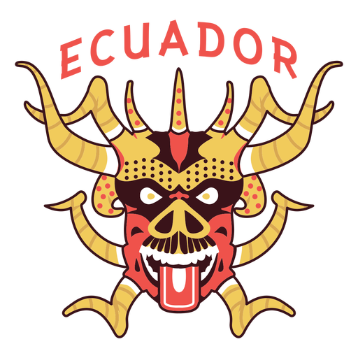 Pillaro Maske Ecuador flach PNG-Design