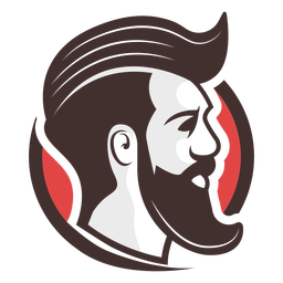 Spitzes Bartgesichtslogo PNG-Design