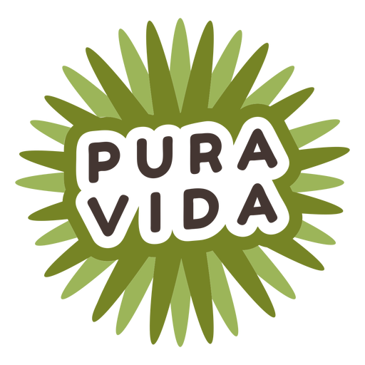 Insignia de pura vida costa rica Diseño PNG