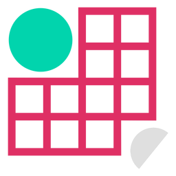 Logotipo de círculos em grade retangular Desenho PNG