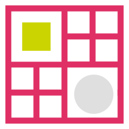 Rectangular circle grid logo Transparent PNG