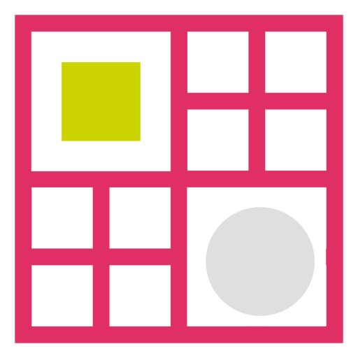 Rectangular circle grid logo