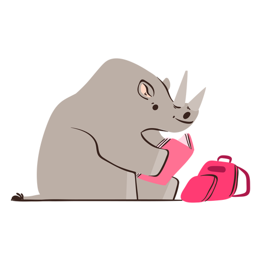 Rhino estudando personagem