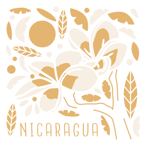 Composici?n de flor de sacuanjoche nicaragua Diseño PNG