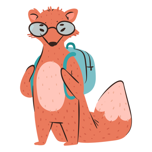Personagem de raposa da escola Desenho PNG